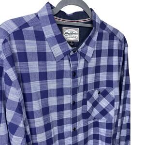 Flag & Anthem Men's Long Sleeve Plaid Button Up Shirt Size XL 100% Cotton